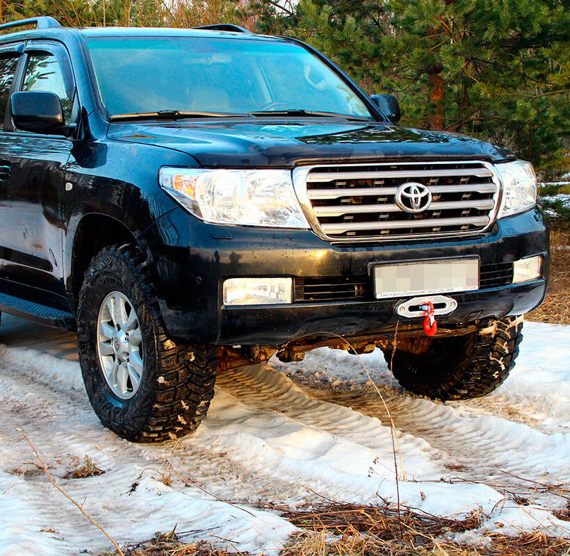 Площадка под лебедку в передний штатный бампер Toyota Land Cruiser 200. Комплектация 1 - Лебедки