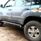 Силовые пороги Toyota Land Cruiser 100, Lexus LX 470 с гидроподвеской - Силовые пороги