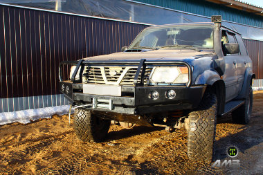 Силовой бампер передний Nissan Patrol Y61 (1997-2005) (Серия-Т) - Силовые бамперы - NISSAN - Nissan Patrol