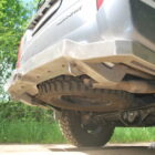 Силовая защита (юбка-фаркоп) заднего штатного бампера Mitsubishi Pajero Sport 3 - Экстерьер - MITSUBISHI - Mitsubishi Pajero Sport