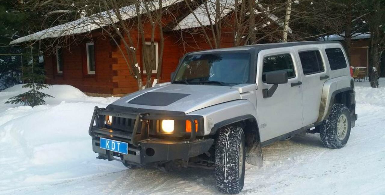 Передний силовой бампер с кенгурином алюминиевый - HUMMER H3 - Силовые бамперы - HUMMER
