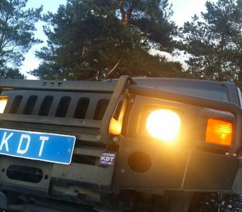 Передний силовой бампер с кенгурином алюминиевый - HUMMER H3 - Силовые бамперы - HUMMER