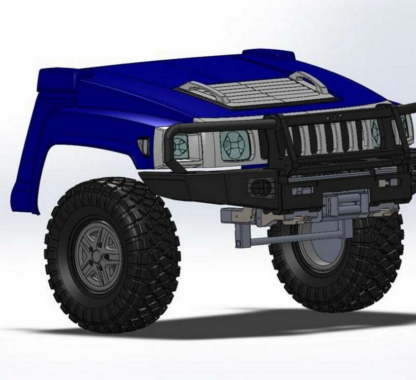 Передний силовой бампер с кенгурином алюминиевый - HUMMER H3 - Силовые бамперы - HUMMER