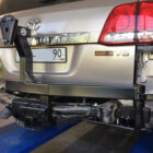 Калитка РИФ с фаркопом в штатный бампер Toyota Land Cruiser 200 2008-2015 под нештатное колесо, с подсветкой номера - Экстерьер - TOYOTA - Toyota Land Cruiser