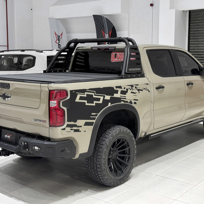 Бампер силовой задний BMS PRO-Line для Chevrolet Silverado GMC Sierra 2018-2024 - Силовые бамперы - CHEVROLET