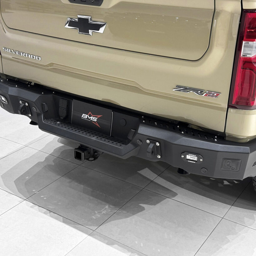 Бампер силовой задний BMS PRO-Line для Chevrolet Silverado GMC Sierra 2018-2024 - Силовые бамперы - CHEVROLET