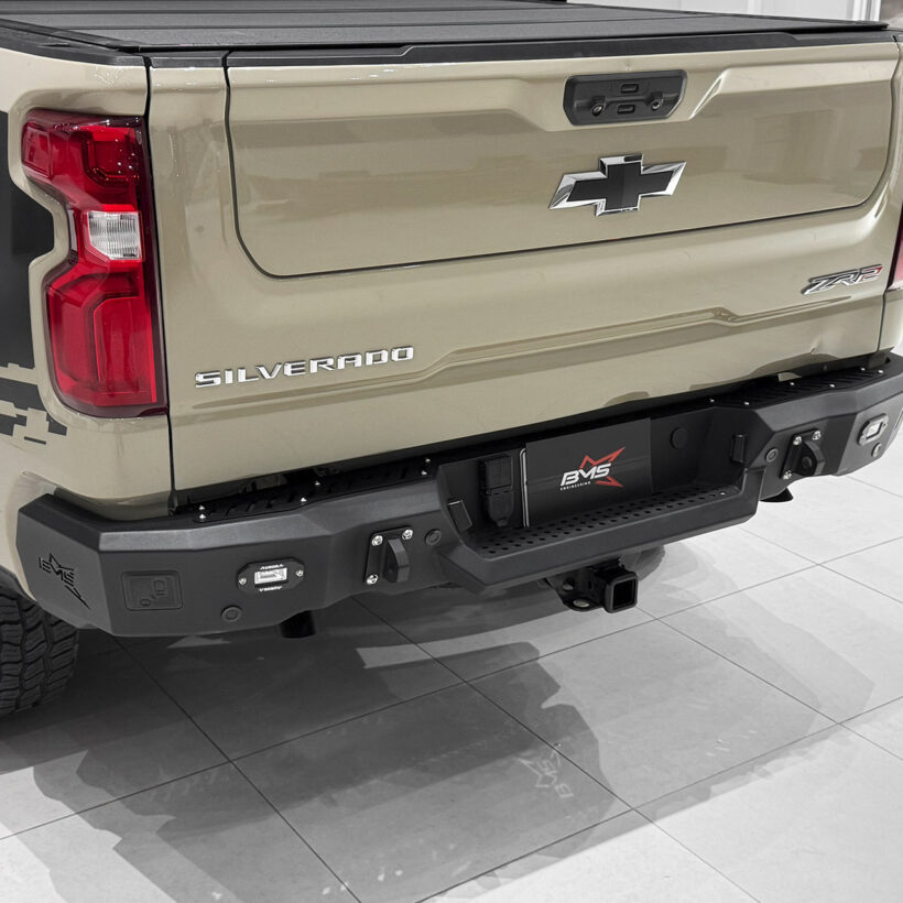 Бампер силовой задний BMS PRO-Line для Chevrolet Silverado GMC Sierra 2018-2024 - Силовые бамперы - CHEVROLET