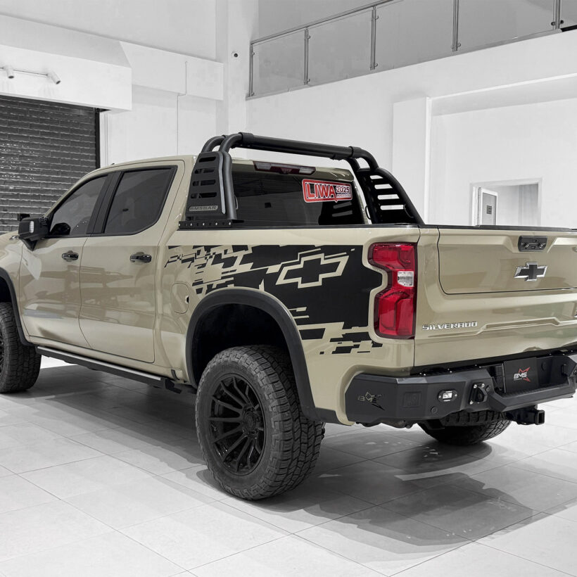 Бампер силовой задний BMS PRO-Line для Chevrolet Silverado GMC Sierra 2018-2024 - Силовые бамперы - CHEVROLET