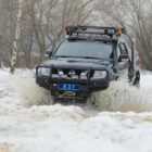 Передний силовой бампер с кенгурином алюминиевый - Nissan Navara, Pathfinder - Силовые бамперы - NISSAN - Nissan Navara
