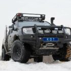 Передний силовой бампер с кенгурином алюминиевый - Nissan Navara, Pathfinder - Силовые бамперы - NISSAN - Nissan Navara