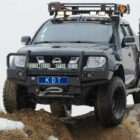 Передний силовой бампер с кенгурином алюминиевый - Nissan Navara, Pathfinder - Силовые бамперы - NISSAN - Nissan Navara
