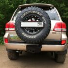 Калитка РИФ с фаркопом в штатный бампер Toyota Land Cruiser 200 2008-2015 под нештатное колесо, с подсветкой номера - Экстерьер - TOYOTA - Toyota Land Cruiser