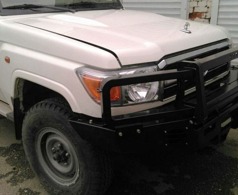 Передний силовой бампер с кенгурином алюминиевый - Toyota Land Cruiser 70 серия - Силовые бамперы - TOYOTA - Toyota Land Cruiser