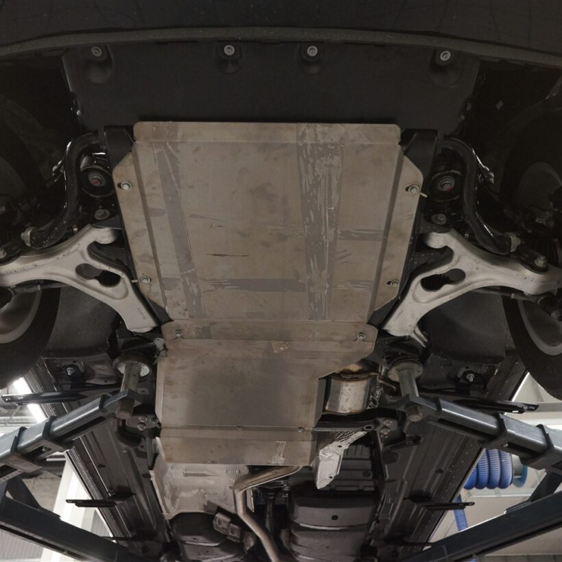 Защита картера двигателя и кпп VW Touareg V6i, V6TD (2010-2018), Алюминий 4 мм - Защита днища - VOLKSWAGEN - Volkswagen Touareg