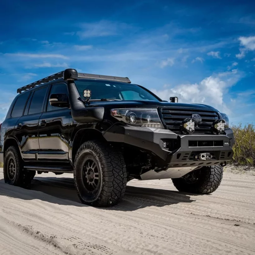 БАМПЕР RIVAL СИЛОВОЙ ПЕРЕДНИЙ АЛЮМИНИЕВЫЙ (ЧЕРНЫЙ) ДЛЯ TOYOTA LAND CRUISER 200 (2006-2015) - Силовые бамперы - TOYOTA - Toyota Land Cruiser