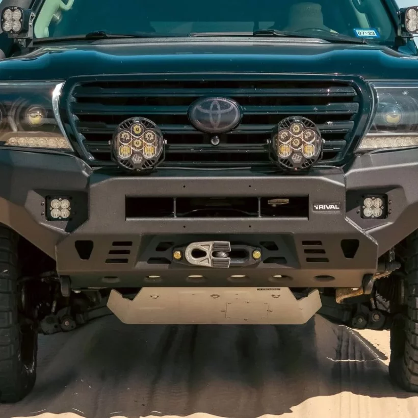 БАМПЕР RIVAL СИЛОВОЙ ПЕРЕДНИЙ АЛЮМИНИЕВЫЙ (ЧЕРНЫЙ) ДЛЯ TOYOTA LAND CRUISER 200 (2006-2015) - Силовые бамперы - TOYOTA - Toyota Land Cruiser