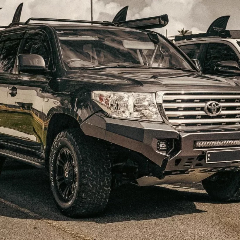БАМПЕР RIVAL СИЛОВОЙ ПЕРЕДНИЙ АЛЮМИНИЕВЫЙ (ЧЕРНЫЙ) ДЛЯ TOYOTA LAND CRUISER 200 (2006-2015) - Силовые бамперы - TOYOTA - Toyota Land Cruiser
