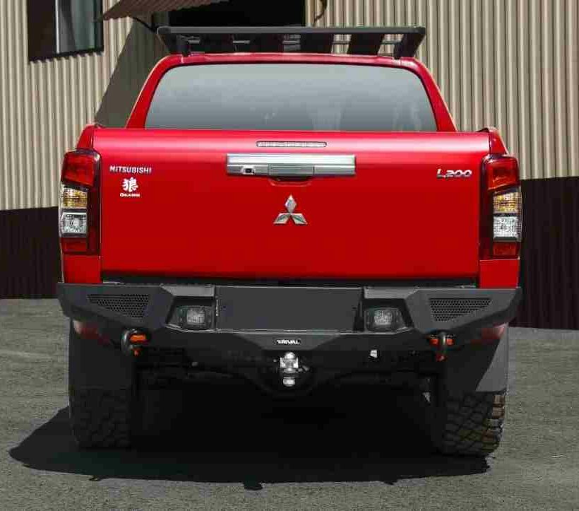 БАМПЕР СИЛОВОЙ ЗАДНИЙ RIVAL АЛЮМИНИЕВЫЙ ЧЕРНЫЙ MITSUBISHI L200 2018+ РЕСТАЙЛИНГ - Силовые бамперы - MITSUBISHI - Mitsubishi L200