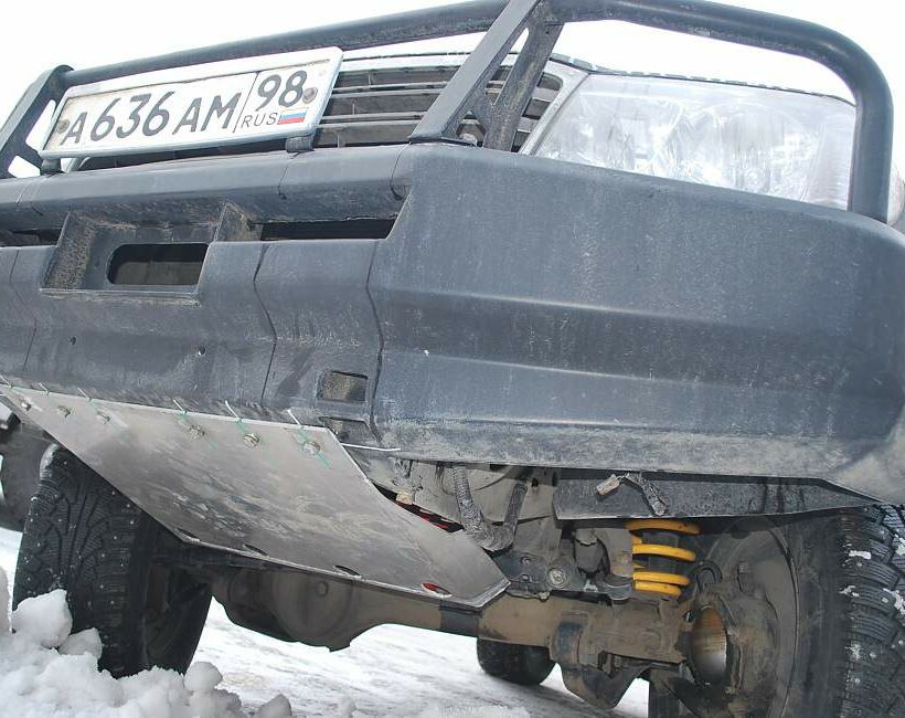 Защита днища Toyota Land Cruiser 105 силовая (рулевых тяг, радиатора, КПП и раздаточной коробки - СИЛОВАЯ). Комплектация № 2 - Защита днища - TOYOTA - Toyota Land Cruiser