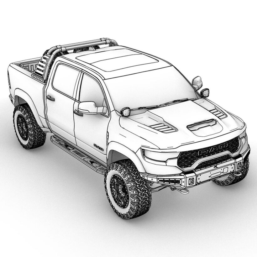 Бампер силовой передний BMS PRO-Line для Додж Рам ТРХ 2020-2024 - Силовые бамперы - DODGE - Dodge Ram