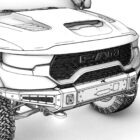 Бампер силовой передний BMS PRO-Line для Додж Рам ТРХ 2020-2024 - Силовые бамперы - DODGE - Dodge Ram