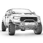 Бампер силовой передний BMS PRO-Line для Додж Рам ТРХ 2020-2024 - Силовые бамперы - DODGE - Dodge Ram