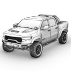 Бампер силовой передний BMS PRO-Line для Додж Рам ТРХ 2020-2024 - Силовые бамперы - DODGE - Dodge Ram