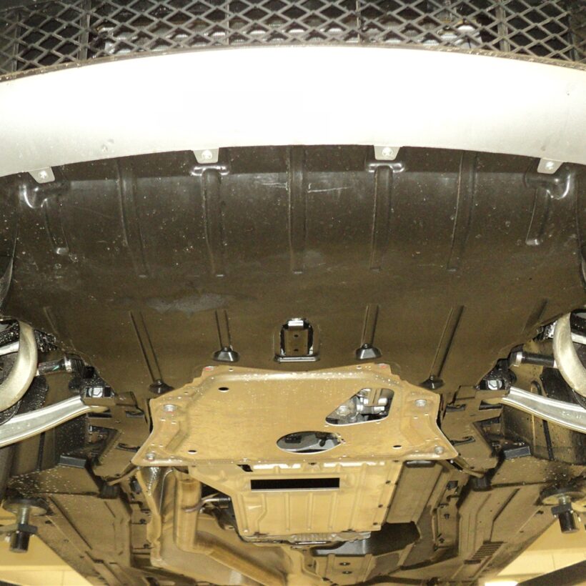 Защита картера двигателя и КПП BMW X5 (2011-10.2013) из 2-х частей, с пыльниками, Алюминий 4 мм - Защита днища - BMW - BMW X5