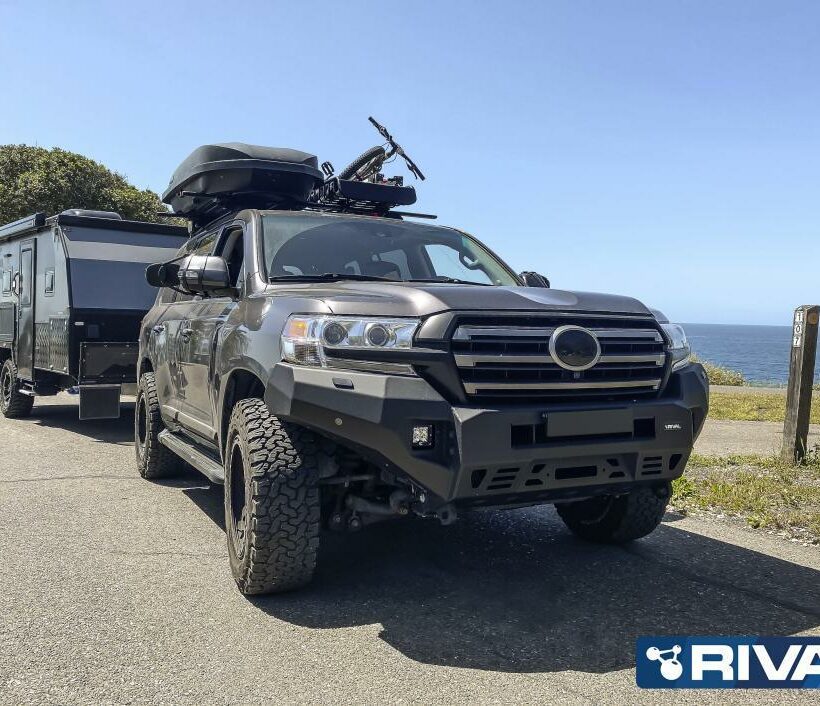 БАМПЕР RIVAL СИЛОВОЙ ПЕРЕДНИЙ АЛЮМИНИЕВЫЙ (ЧЕРНЫЙ) ДЛЯ TOYOTA LAND CRUISER 200 (2015+) - Силовые бамперы - TOYOTA - Toyota Land Cruiser