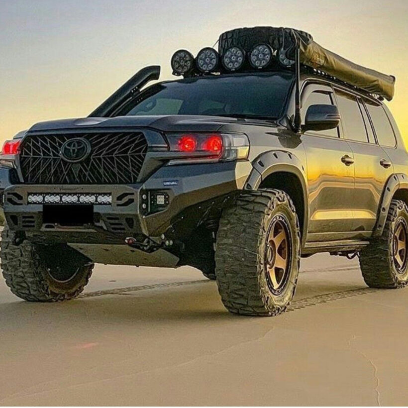 БАМПЕР RIVAL СИЛОВОЙ ПЕРЕДНИЙ АЛЮМИНИЕВЫЙ (ЧЕРНЫЙ) ДЛЯ TOYOTA LAND CRUISER 200 (2015+) - Силовые бамперы - TOYOTA - Toyota Land Cruiser