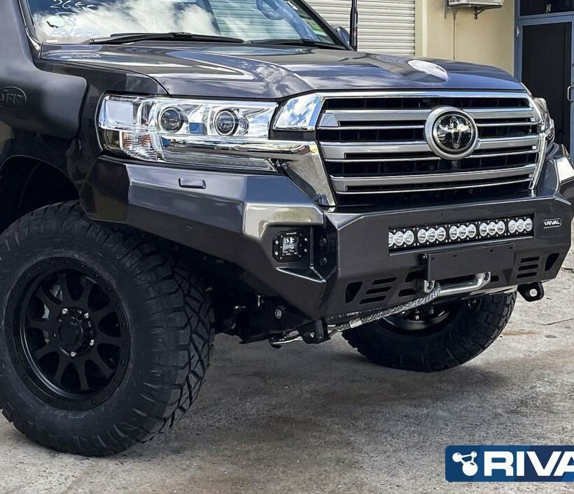 БАМПЕР RIVAL СИЛОВОЙ ПЕРЕДНИЙ АЛЮМИНИЕВЫЙ (ЧЕРНЫЙ) ДЛЯ TOYOTA LAND CRUISER 200 (2015+) - Силовые бамперы - TOYOTA - Toyota Land Cruiser