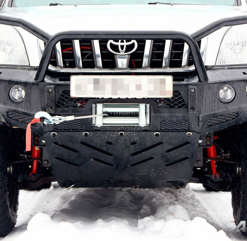 Защита днища силовая Toyota Land Cruiser 120 (радиатора и редуктора, КПП и раздаточной коробки) Силовая. Комплектация № 2 - Защита днища - TOYOTA - Toyota Land Cruiser