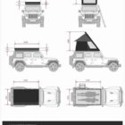 Супертонкая автопалатка в алюминиевом корпусе Arcane Warrior LANDING Ultra Slim Roof Tent (ADA co-branded) - Всё для автотуризма - FORD