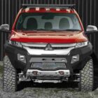 БАМПЕР СИЛОВОЙ ПЕРЕДНИЙ RIVAL АЛЮМИНИЕВЫЙ ЧЕРНЫЙ MITSUBISHI L200 2018+ РЕСТАЙЛИНГ - Силовые бамперы - MITSUBISHI - Mitsubishi L200