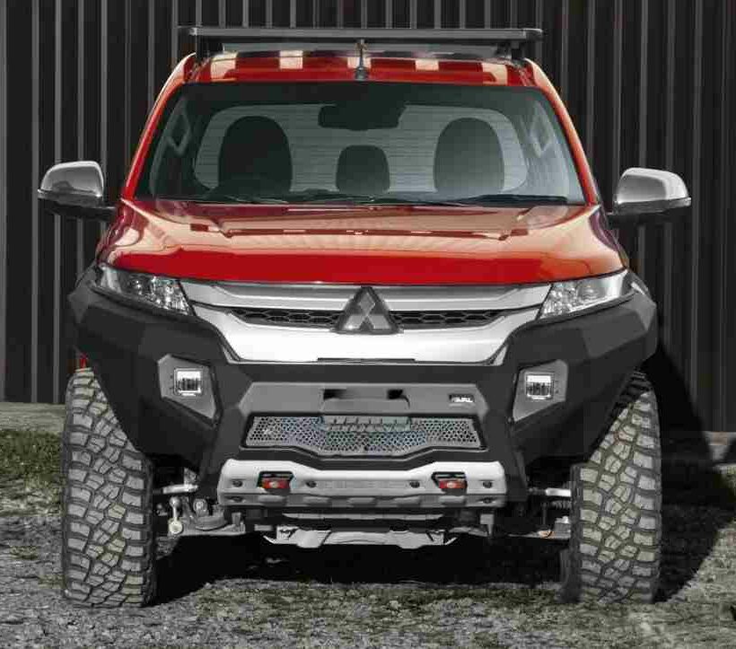 БАМПЕР СИЛОВОЙ ПЕРЕДНИЙ RIVAL АЛЮМИНИЕВЫЙ ЧЕРНЫЙ MITSUBISHI L200 2018+ РЕСТАЙЛИНГ - Силовые бамперы - MITSUBISHI - Mitsubishi L200