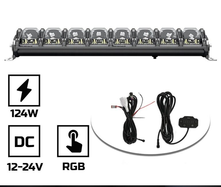 Светодиодная балка ALO-N-20 248W КОМБИНИРОВАННЫЙ СВЕТ (белый) ФОНОВАЯ ПОДСВЕТКА RGB - Доп. свет - JEEP