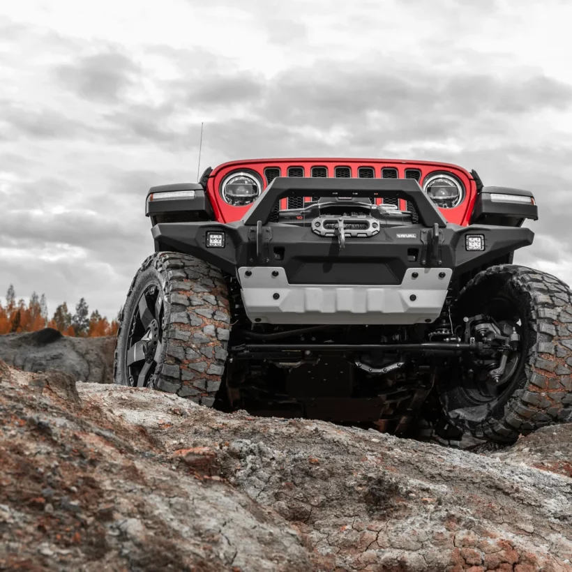 БАМПЕР СИЛОВОЙ ПЕРЕДНИЙ RIVAL АЛЮМИНИЕВЫЙ ДЛЯ JEEP WRANGLER JL ШИРОКИЙ - Силовые бамперы - JEEP - Jeep Wrangler