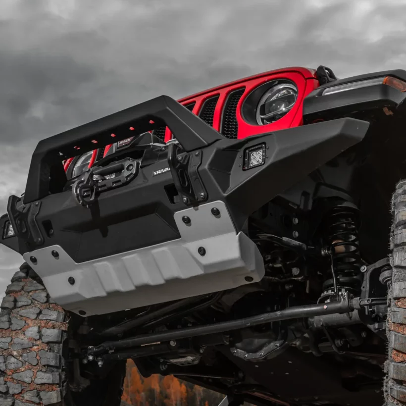 БАМПЕР СИЛОВОЙ ПЕРЕДНИЙ RIVAL АЛЮМИНИЕВЫЙ ДЛЯ JEEP WRANGLER JL ШИРОКИЙ - Силовые бамперы - JEEP - Jeep Wrangler
