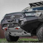 БАМПЕР СИЛОВОЙ АЛЮМИНИЕВЫЙ RIVAL ПЕРЕДНИЙ (ЧЕРНЫЙ, БЕЗ ПТФ) ДЛЯ TOYOTA HILUX REVO (2021+) - Силовые бамперы - TOYOTA - Toyota Hilux