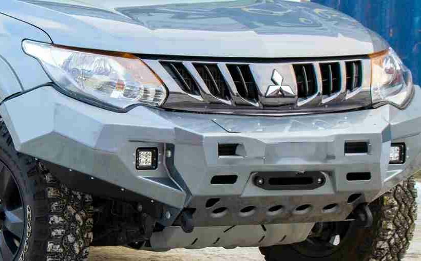БАМПЕР СИЛОВОЙ ПЕРЕДНИЙ RIVAL АЛЮМИНИЕВЫЙ ЧЕРНЫЙ MITSUBISHI L200 (2015-2018) - Силовые бамперы - MITSUBISHI - Mitsubishi L200