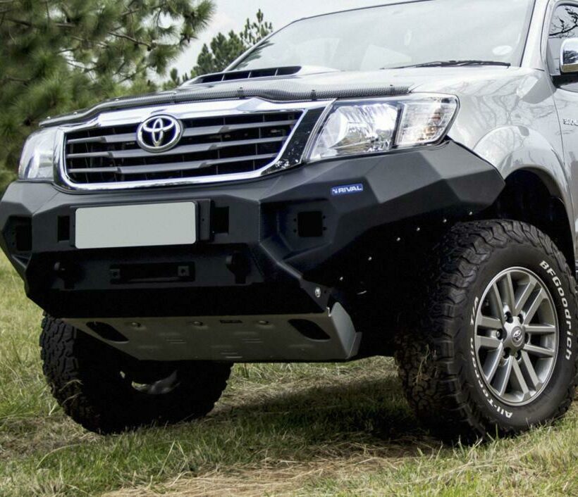 БАМПЕР СИЛОВОЙ ПЕРЕДНИЙ RIVAL АЛЮМИНИЕВЫЙ БЕЗ ПТФ TOYOTA HILUX VIGO (2011-2015) - Силовые бамперы - TOYOTA - Toyota Hilux