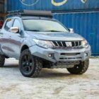 БАМПЕР СИЛОВОЙ ПЕРЕДНИЙ RIVAL АЛЮМИНИЕВЫЙ ЧЕРНЫЙ MITSUBISHI L200 (2015-2018) - Силовые бамперы - MITSUBISHI - Mitsubishi L200