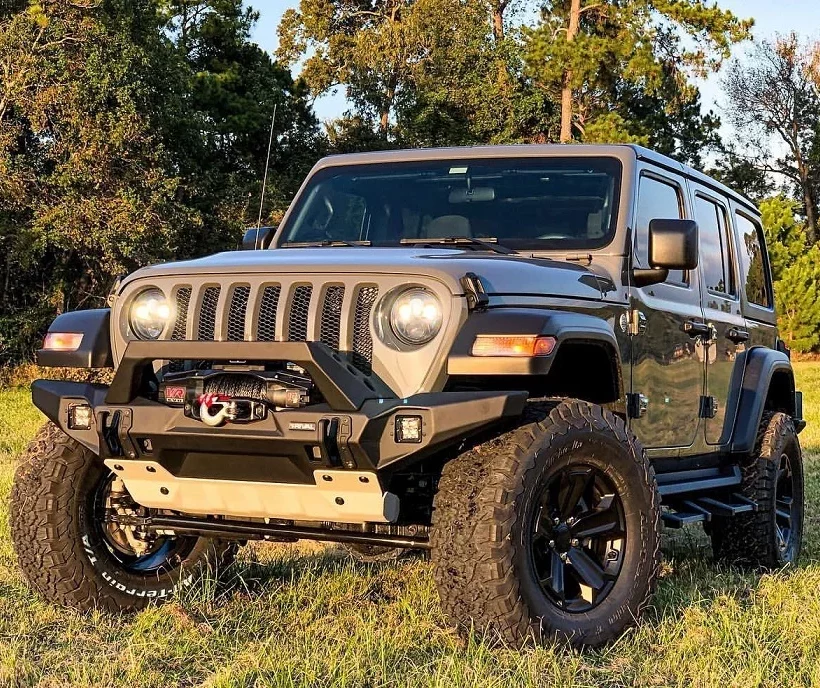 БАМПЕР СИЛОВОЙ ПЕРЕДНИЙ RIVAL АЛЮМИНИЕВЫЙ ДЛЯ JEEP WRANGLER JL ШИРОКИЙ - Силовые бамперы - JEEP - Jeep Wrangler
