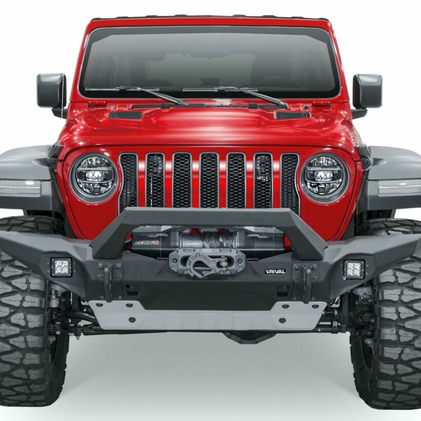 БАМПЕР СИЛОВОЙ ПЕРЕДНИЙ RIVAL АЛЮМИНИЕВЫЙ ДЛЯ JEEP WRANGLER JL ШИРОКИЙ - Силовые бамперы - JEEP - Jeep Wrangler