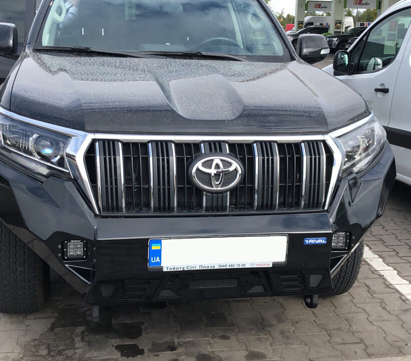 БАМПЕР СИЛОВОЙ ПЕРЕДНИЙ AL (ЧЕРНЫЙ) RIVAL ДЛЯ TOYOTA LAND CRUISER PRADO 150 (2017+) - Силовые бамперы - TOYOTA - Toyota Land Cruiser Prado