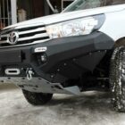 СИЛОВОЙ БАМПЕР ПЕРЕДНИЙ RIVAL АЛЮМИНИЕВЫЙ TOYOTA HILUX REVO (2015+) (БЕЗ ПТФ). Комплектация 1 - Силовые бамперы - TOYOTA - Toyota Hilux