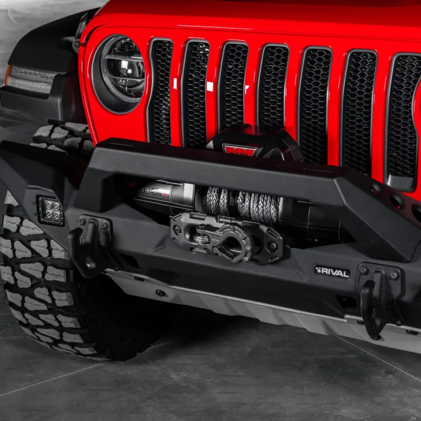 БАМПЕР СИЛОВОЙ ПЕРЕДНИЙ RIVAL АЛЮМИНИЕВЫЙ ДЛЯ JEEP WRANGLER JL ШИРОКИЙ - Силовые бамперы - JEEP - Jeep Wrangler