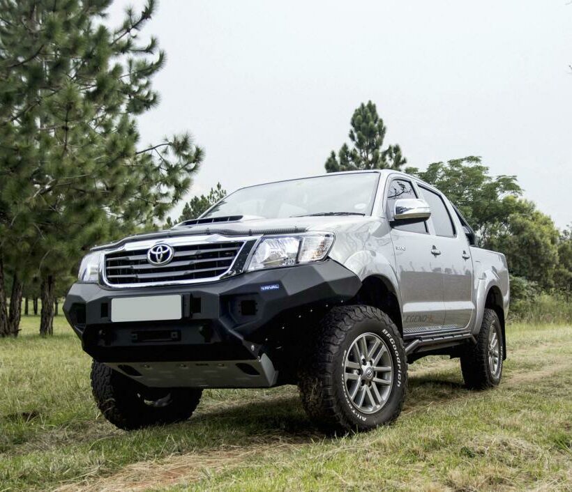БАМПЕР СИЛОВОЙ ПЕРЕДНИЙ RIVAL АЛЮМИНИЕВЫЙ БЕЗ ПТФ TOYOTA HILUX VIGO (2011-2015) - Силовые бамперы - TOYOTA - Toyota Hilux