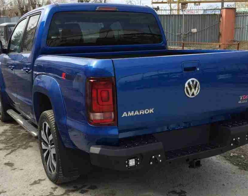 БАМПЕР ЗАДНИЙ СИЛОВОЙ АЛЮМИНИЕВЫЙ RIVAL ДЛЯ VOLKSWAGEN AMAROK (2010+) ЧЕРНЫЙ - Силовые бамперы - VOLKSWAGEN - Volkswagen Amarok