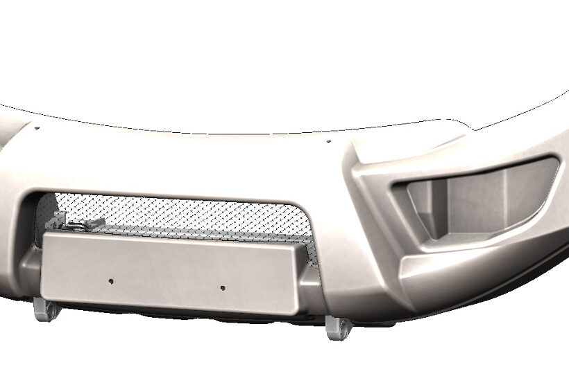 Бампер передний Mitsubishi L200 2015-11.2018 КРОМЕ К-ЦИИ INVITE (БАЗОВЫЙ, белый, без оптики) АВС-Дизайн - Силовые бамперы - MITSUBISHI - Mitsubishi L200